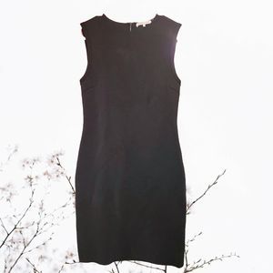 Helmut Lang Sheath Back Zipper Ribbon Polyamide Little Black Dress